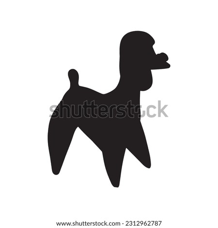 Poodle dog silhouette vector illustration