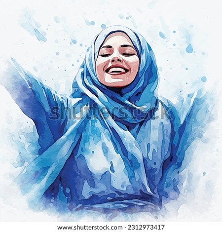 young beautiful girl smiling wearing hijab