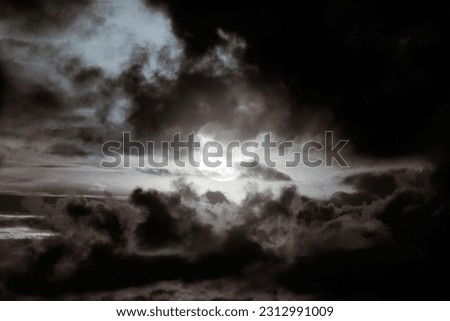 Cloudscape in a full moon night