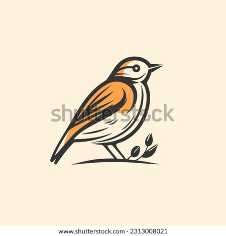 Little bird logo illustration design