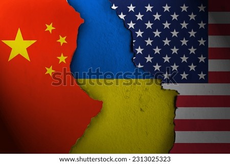 The conflict between China and America for Ukraine. China Ukraine America.