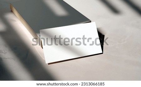  Mockup empty blank business card sitting on a ceramic table minimal and clean beautiful