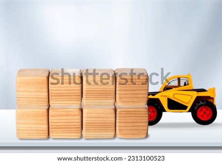Miniature car Create 2023 Number from Wooden Block