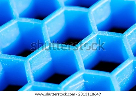 Abstract Blue Polygon Macro with an Organic Touch
