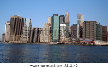 Manhattan skyline from Brooklyn in New York City