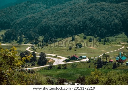A village landscape in Bolu, Turkey