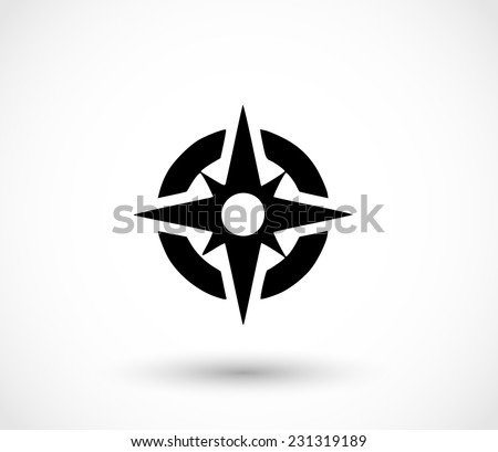 Compass icon vector 