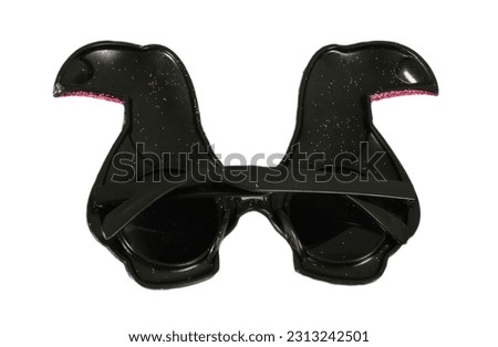 Black bird sunglasses isolated on a white background