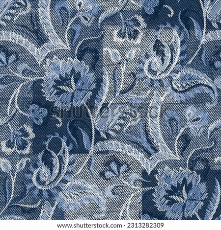 denim textures patchwork pattern textures background Royalty-Free Stock Photo #2313282309