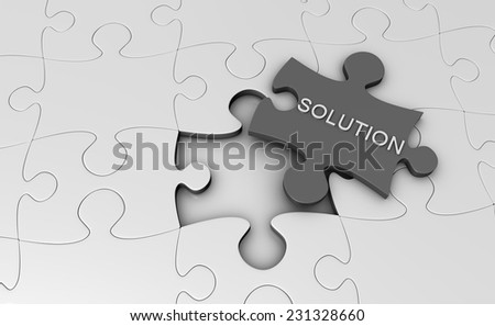 Solution Text on Puzzle Piece