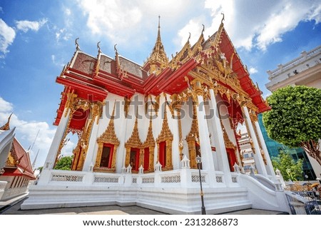 Wat Thewarat Kunchorn Worawihan is a royal temple,Worawihan type, located in Dusit District , Bangkok Royalty-Free Stock Photo #2313286873