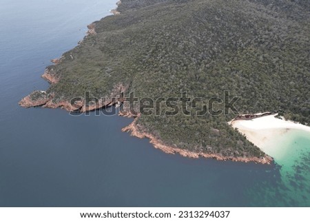 Wineglass Bay Tasmania Australia - Aerial Shot