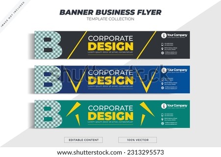 Banner Business Flyer Alphabet B for your business