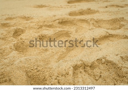 Footprint of shoe in sand
