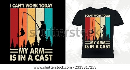 Funny Fishing Fisherman Retro Vintage Fish T-shirt Design 