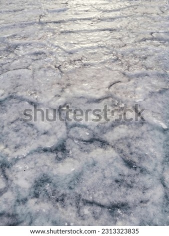 Nature. Winter snow-white frozen pond. Russia