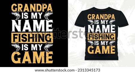 Dad Lover Father's Day Funny Fishing Fisherman Retro Vintage Fish T-shirt Design 