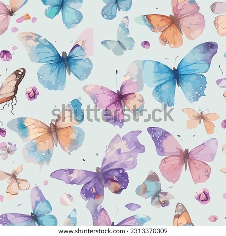 Butterfly Unique Design Set Vector Illustration