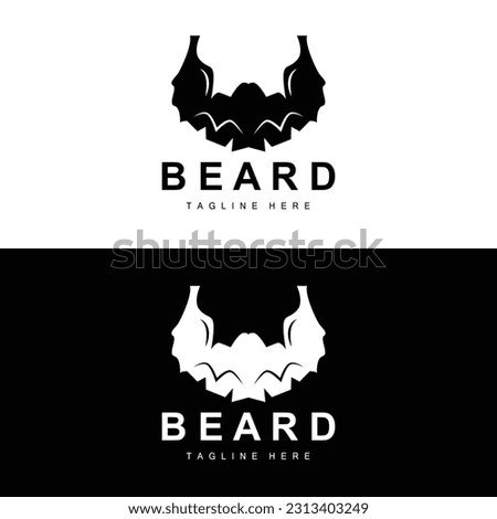 Beard Logo, Vector Barbershop, Design For Male Appearance, Barber, Hair, Fashion
