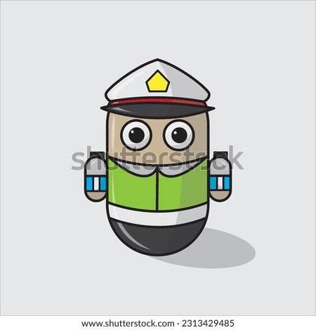 illustration vector graphic of cute character in job perfect for design 