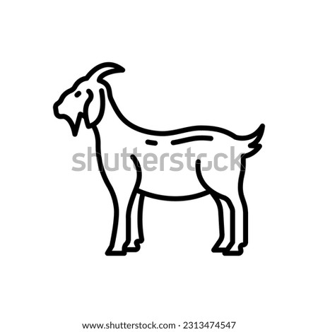 Goat icon in vector. Illustration Royalty-Free Stock Photo #2313474547