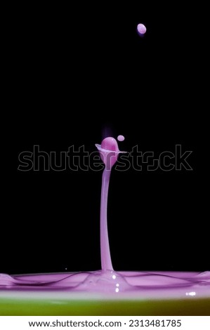 Beautifull shape of water drop splash water photography isolated black background