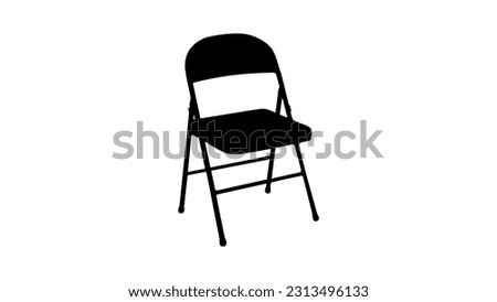Folding Chair silhouette, high quality vector Royalty-Free Stock Photo #2313496133