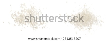 Heap of coconut flakes isolated on white background Royalty-Free Stock Photo #2313518207