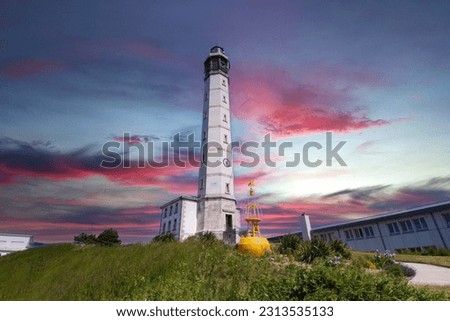 Calais lighthouse in the north of France Royalty-Free Stock Photo #2313535133