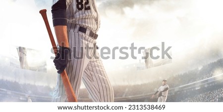 Professional baseball player in action on grand arena