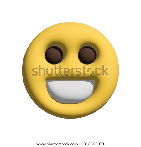 emot icon big smile emoji 3d file jpg