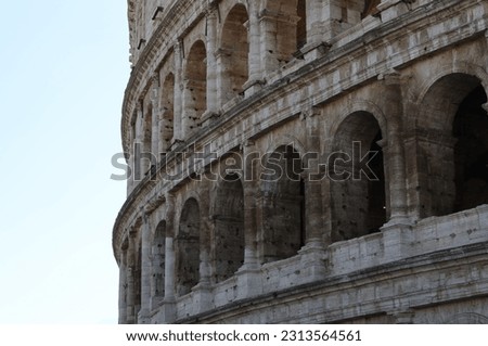 Detail of the Colosseum in Rome, Italy Royalty-Free Stock Photo #2313564561