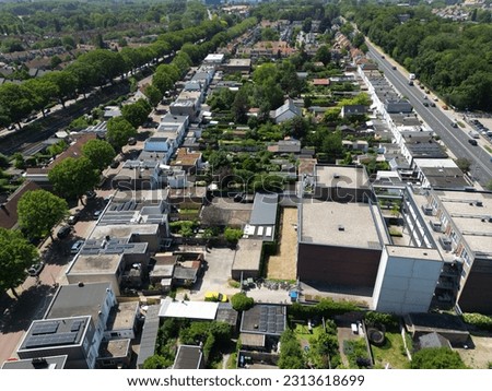 Groenestraat high resolution shot from drone .
