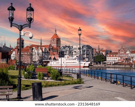 panorama of the old town of gdansk poland