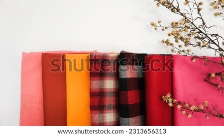Collection of Colorful Striped and Checkered Patterned Fabrics