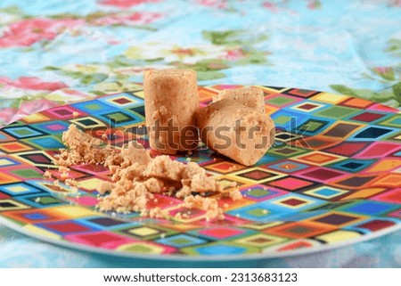 Festa Junina party background with peanuts and traditional sweets. Brazilian summer harvest festival concept. flags and typical foods