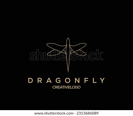 Symbol dragonfly illustration icon design 