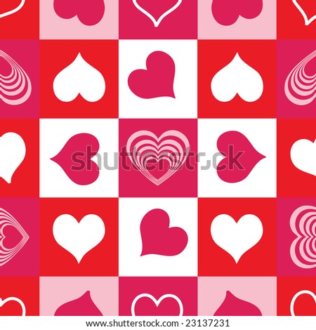 raster version of seamless background with nine full hearts and 16 halves - part 1