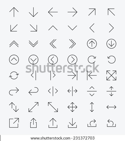 Line Arrow icon set | Vector Royalty-Free Stock Photo #231372703