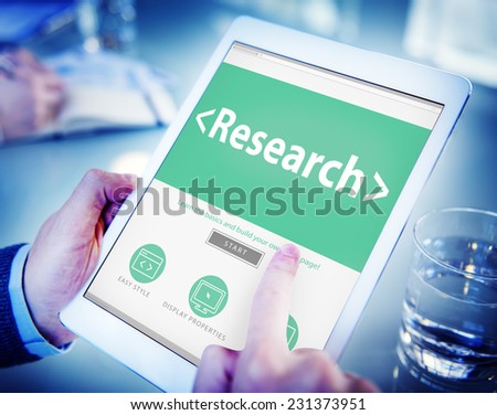 Digital Online Website Research Concept