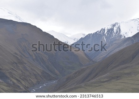 Mountain Peaks of the High Caucuses (Republic of Azerbaijan) Royalty-Free Stock Photo #2313746513