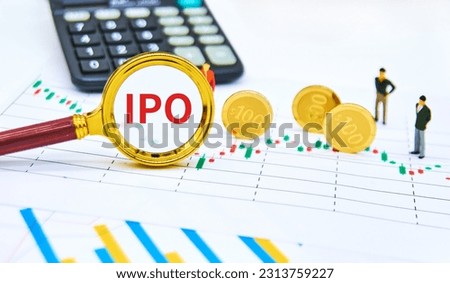 The concept of initial public offerings Royalty-Free Stock Photo #2313759227