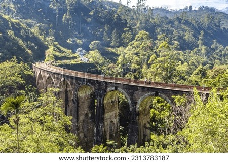 Nine arch bridge in Nuwara Eliya, Sri Lanka Royalty-Free Stock Photo #2313783187
