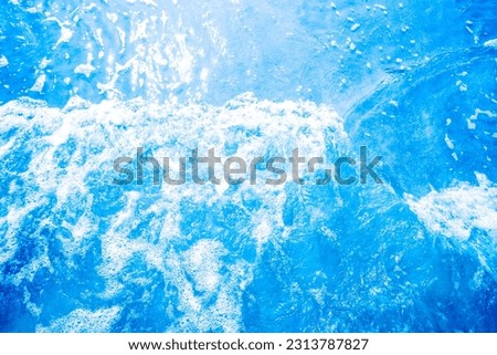 White waves in the blue sea at the sea of Thailand