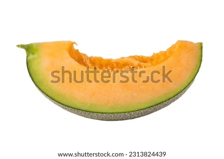 cantaloupe melon isolated on a white background Royalty-Free Stock Photo #2313824439