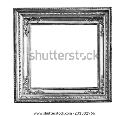 Vintage picture frame isolated on white background 