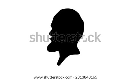 Antonin Dvorak silhouette, high quality vector