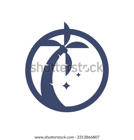 Palm tree icon vector isolated on white background for your web and mobile app design, Palm tree logo concept
