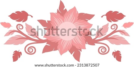 vector illustration set of gradient flower decorations. Perfect for decorating photo frames etc