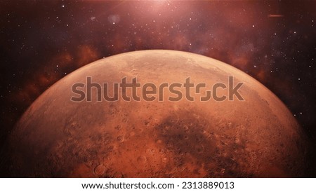 Mars - Surface of the red planet. Picture of Mars the red planet.